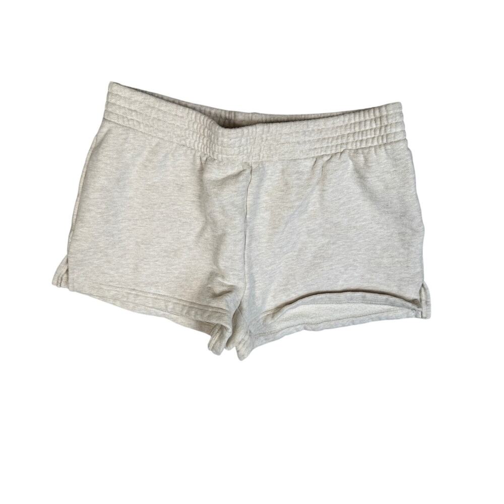Aritzia TNA Micro Sweatshorts Cozy Heather Oatmeal Brown White XS